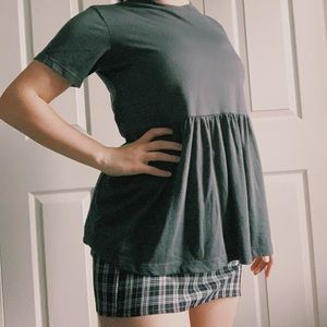 American Eagle Babydoll Tshirt Dark Gray